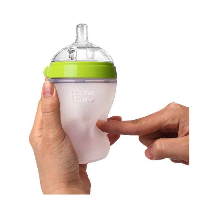 Comotomo Natural Feel Baby Bottle, Green, 150 ml