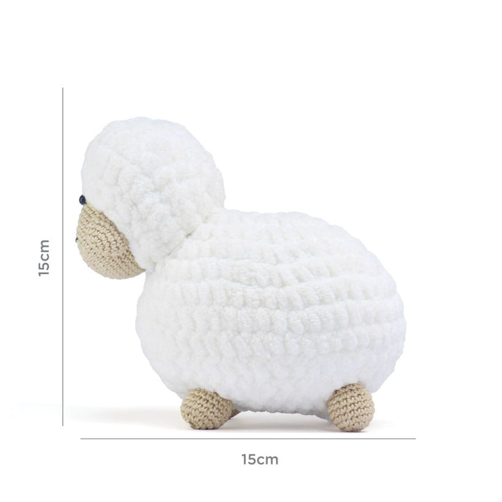 Happy Threads Cuddle Lamb - White and Brown