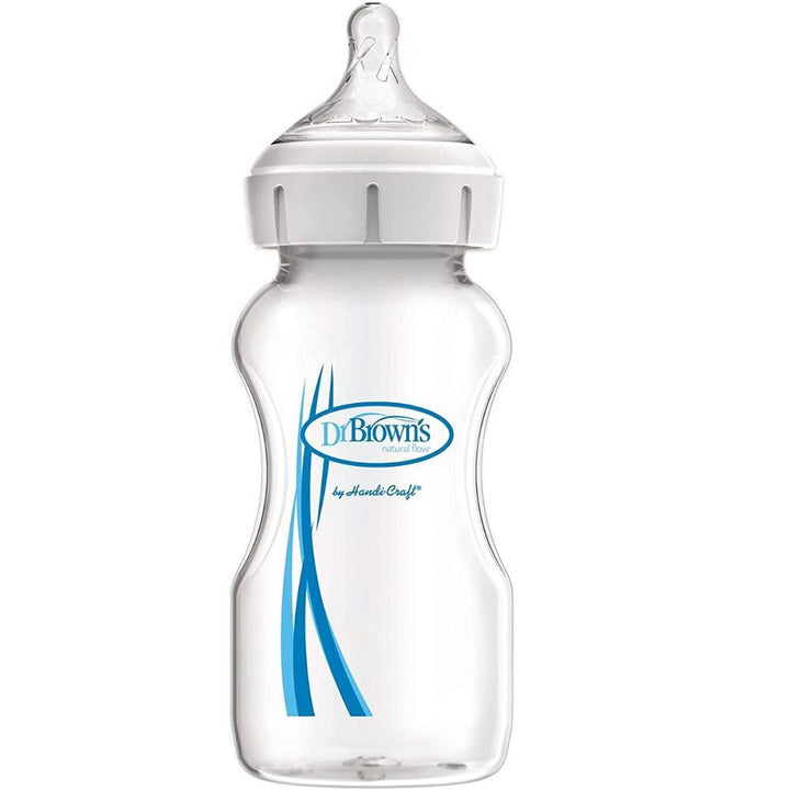 Dr. Brown's Natural Flow Options+ Anti-Colic Baby Bottle, Wide-Neck , 9oz/270ml