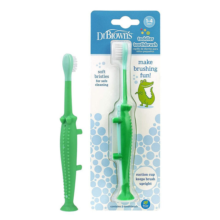 Dr. Brown's Infant-to-Toddler Toothbrush, 1-4 years - Crocodile