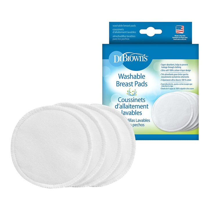 Dr. Brown's Washable Breast Pads - Pack of 4 Pads