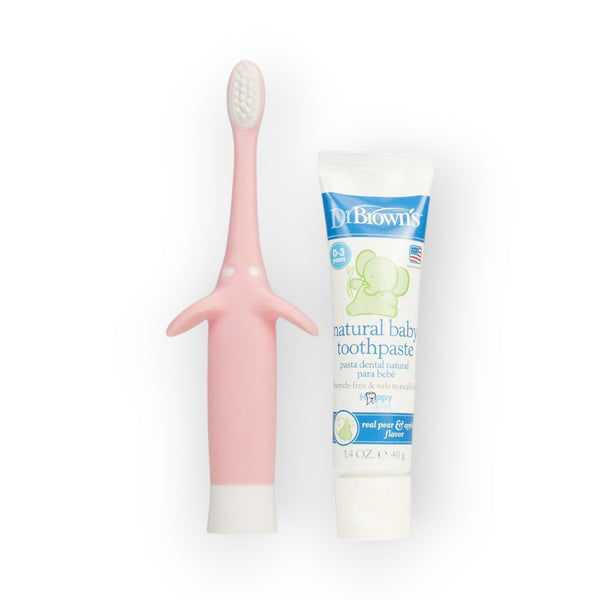 Dr. Brown's Infant-to-Toddler Toothbrush Set, Pink