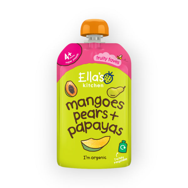 Ella's Kitchen Mangoes, Pears + Papayas - 120g