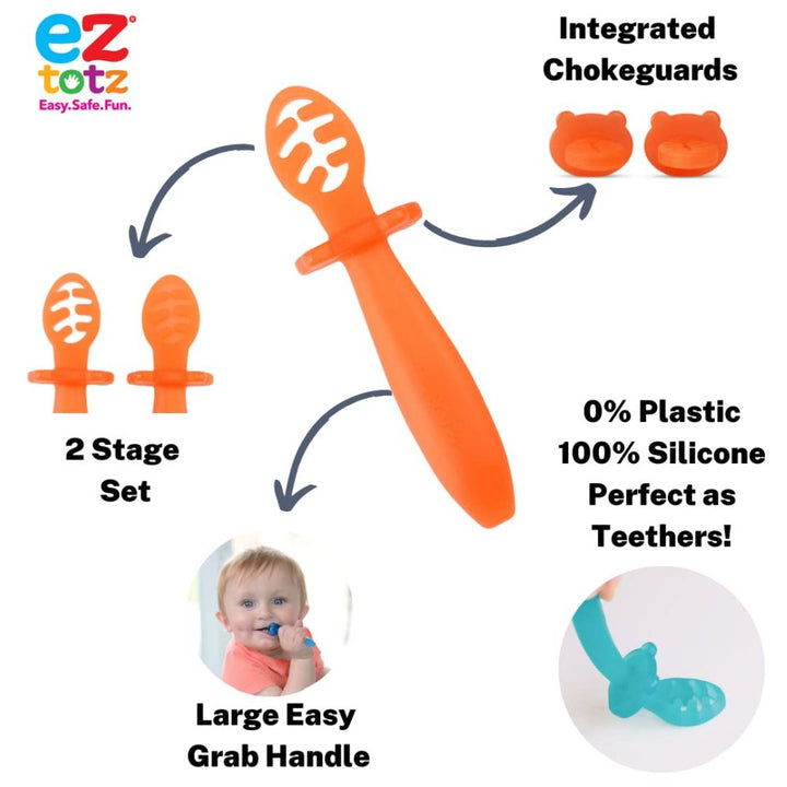 Eztotz Silicone First Stage Baby Spoons