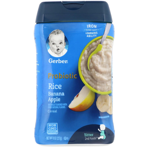 Gerber Probiotic Rice Banana Apple Cereal - 227g