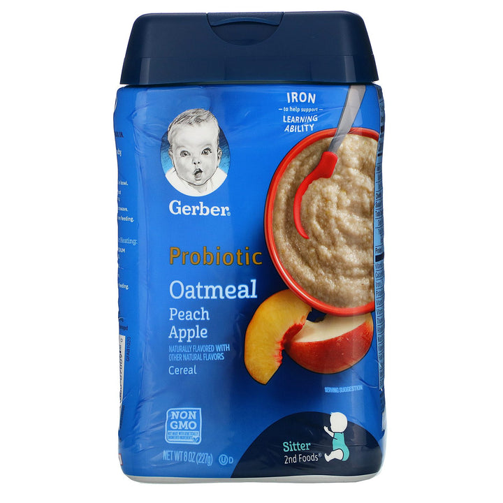 Gerber Probiotic Oatmeal Peach Apple Cereal - 227g