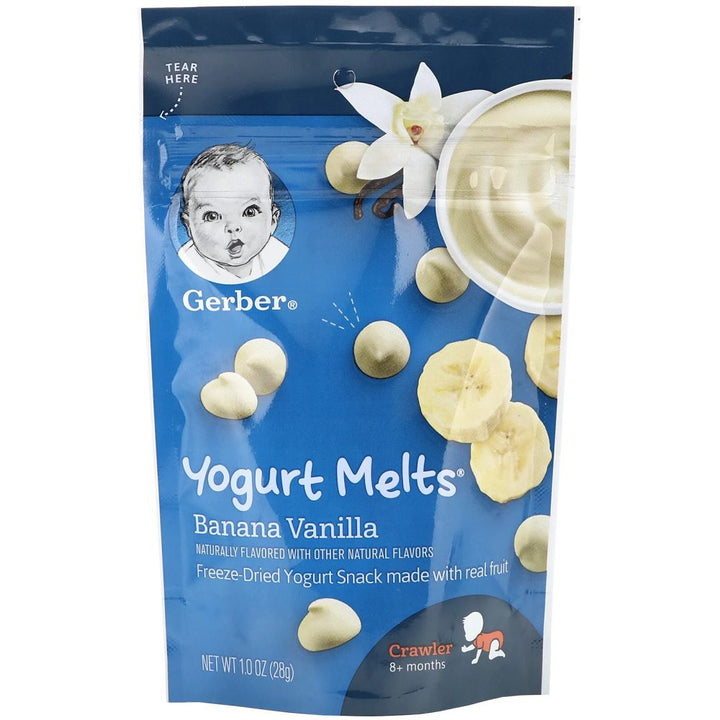 Gerber Yogurt Melts, 8+ Months, Banana Vanilla - 28g