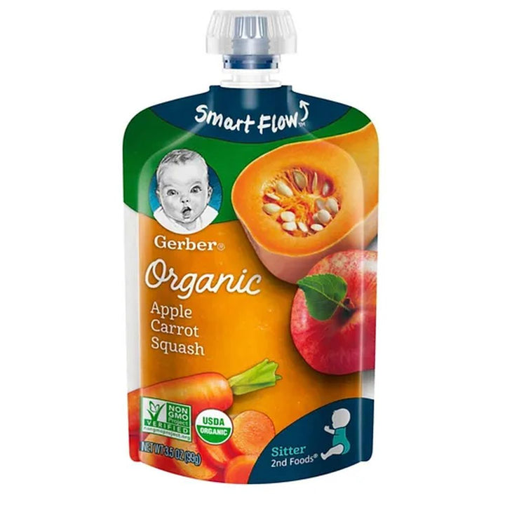 Gerber Organic Puree Apple, Carrot, Squash 99g