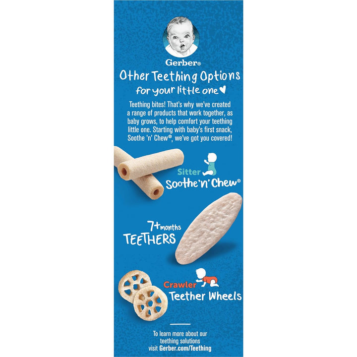 Gerber Teethers Gentle Teething Wafers, 7+ Months, Strawberry Apple Spinach - 48g