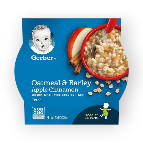 Gerber Mealtime Oatmeal & Barley Apple Cinnamon, 128g