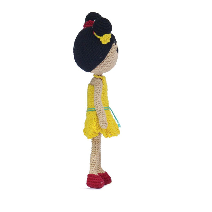 Happy Threads Hawain Doll - Yellow