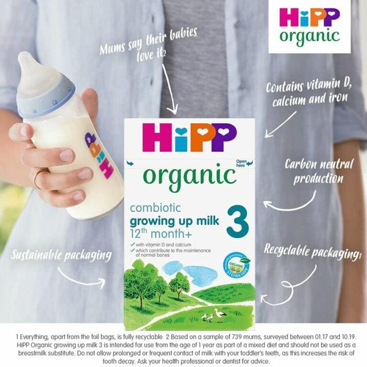 HiPP Organic Combiotic Growing Up Milk Stage 3 - 600 gm, 12 months+