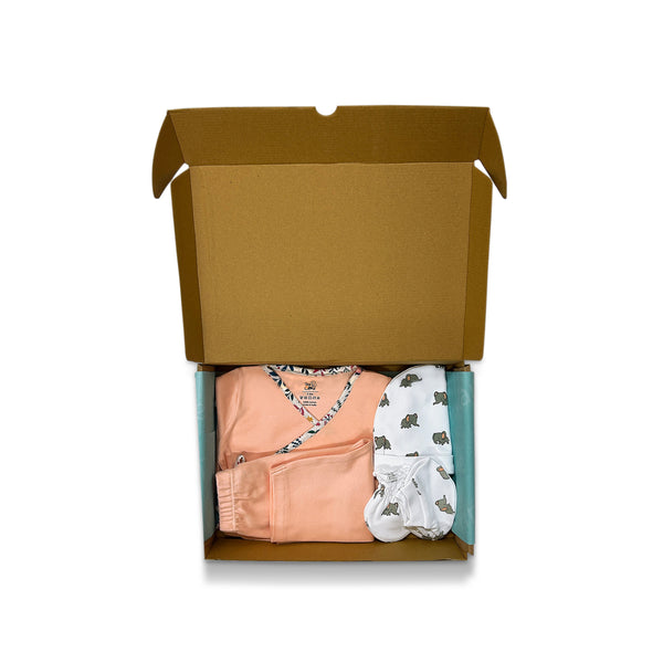 TinyLane Newborn Baby Peach Combo Set | Pack Of 5