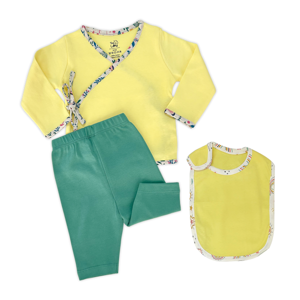 TinyLane Infant Baby Clothing Set | Jhabla, Legging & Bib