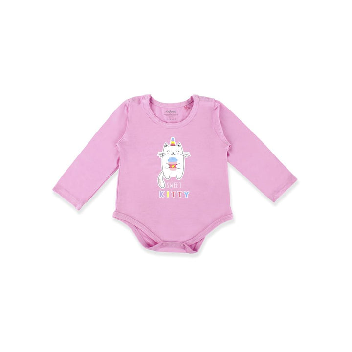 Kidbea Bamboo Soft Fabric onesie For, Baby Girl - Kitty