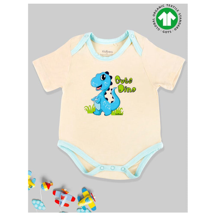 Kidbea Bamboo Soft Fabric onesie For, Baby Boy - Sand Dino