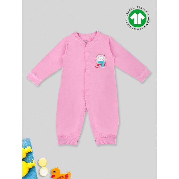 Kidbea Bamboo Soft Fabric Onesies, Baby Girl - Joy Pink Romper