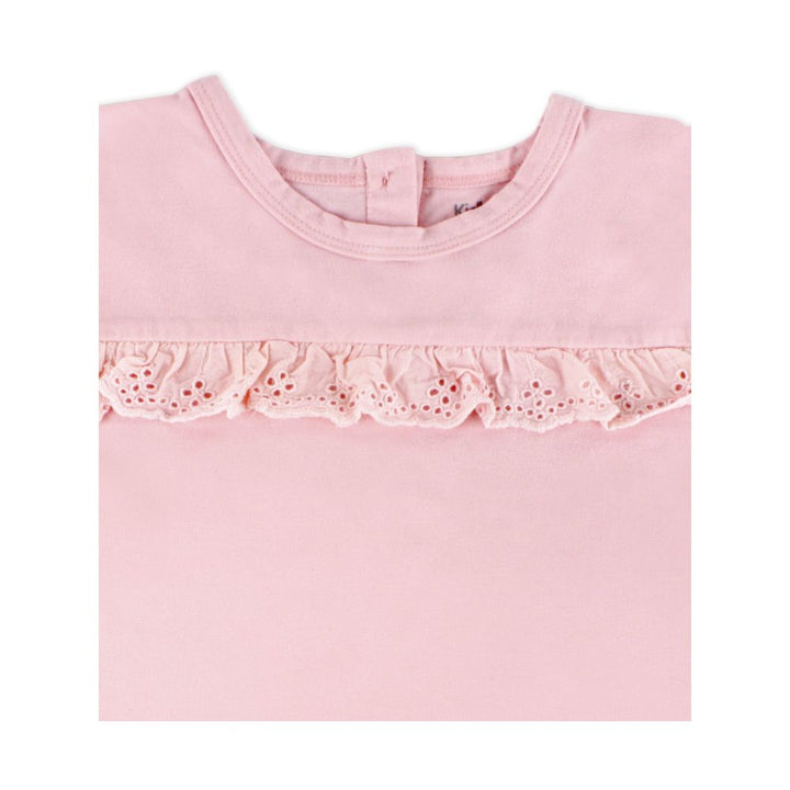 Kidbea Organic Cotton Fabric Top For Baby Girl, Pink Shifli