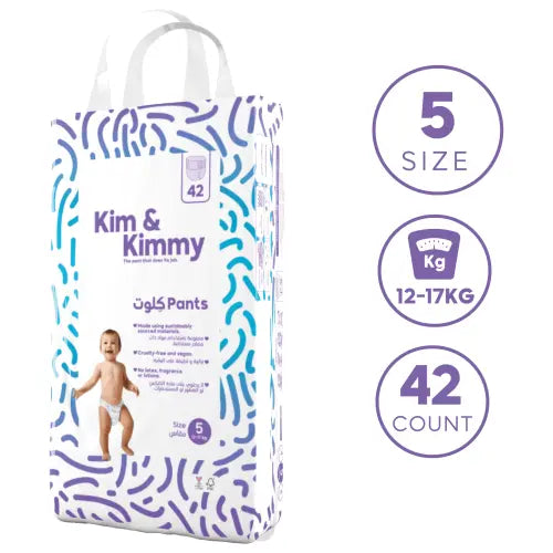 Kim &amp; Kimmy Eco-friendly Baby Diaper Pants, Size -5, 12-17Kg