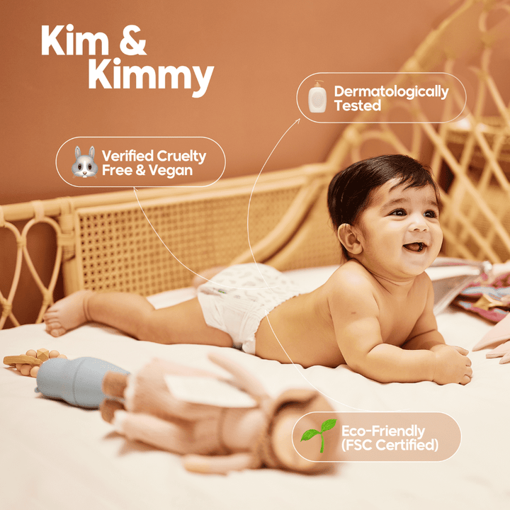 Kim &amp; Kimmy Eco-friendly Baby Diapers, Trial Pack, 2 pcs