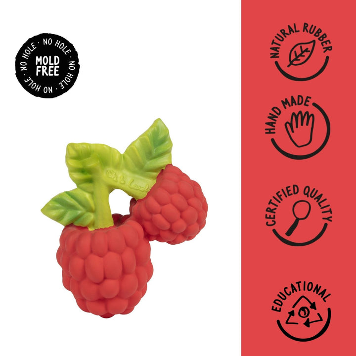 Oli and Carol Valery The Raspberry Natural Rubber Teether