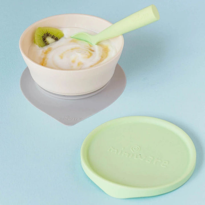 Miniware First Bite Suction Bowl With Spoon Feeding Set