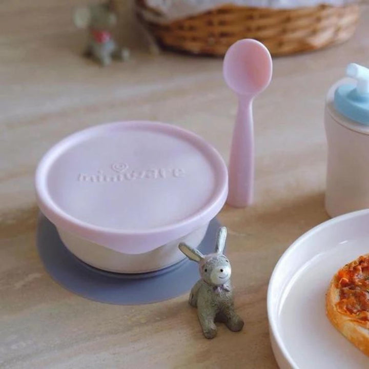 Miniware First Bite Suction Bowl With Spoon Feeding Set