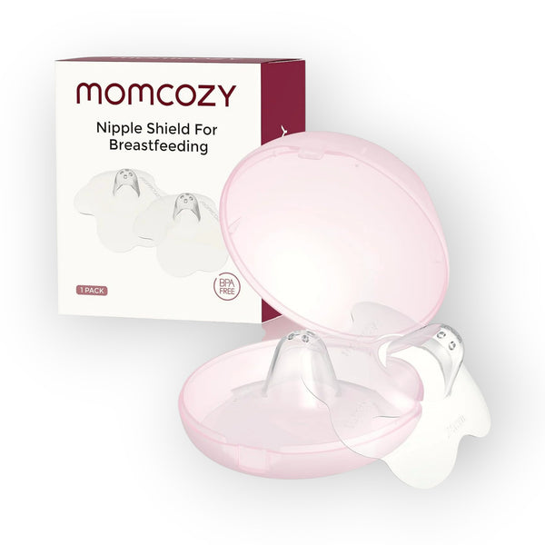 Momcozy Breastfeeding Access Nipple Shields-24mm Transparent, Birth to 24M