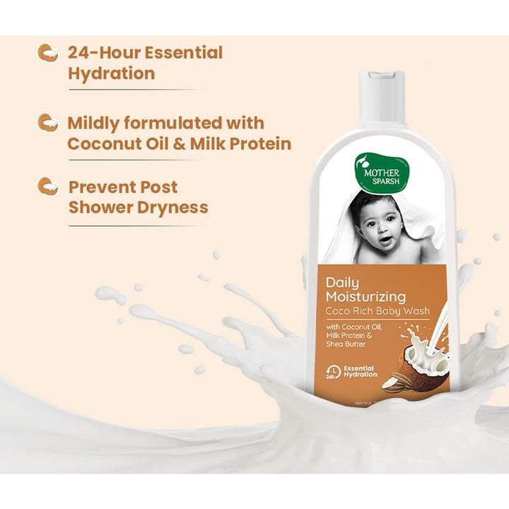 Mother Sparsh Daily Moisturizing Coco Rich Baby Wash,200ml