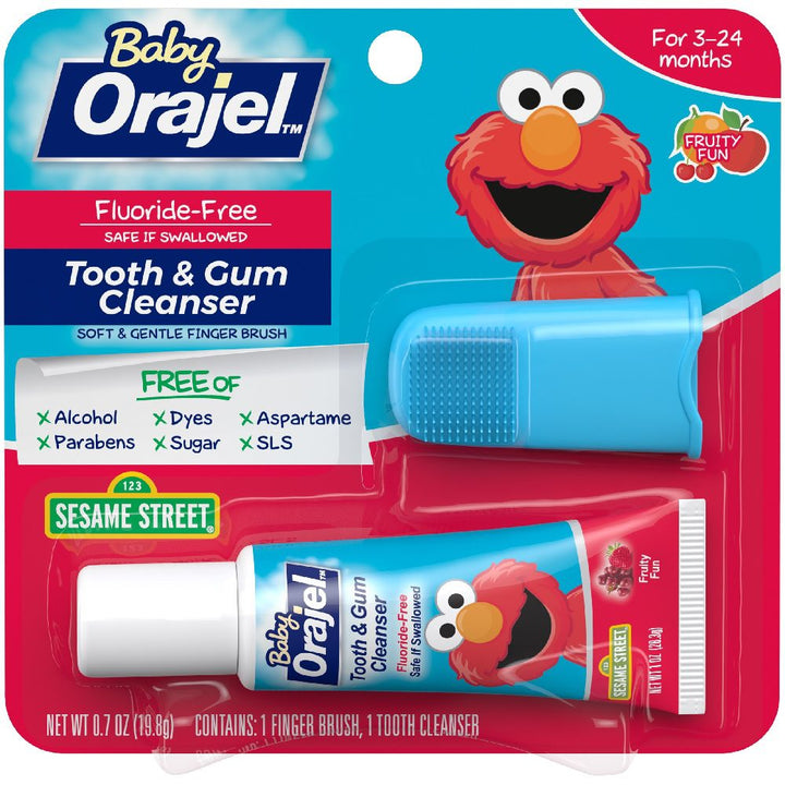 Orajel Elmo Tooth & Gum Cleanser with Finger Brush