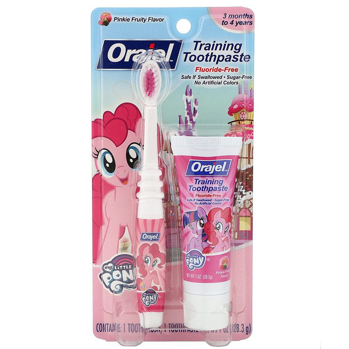 Orajel, My Little Pony Training Toothpaste with Toothbrush, Pinkie Fruity Flavor, 28.3 g