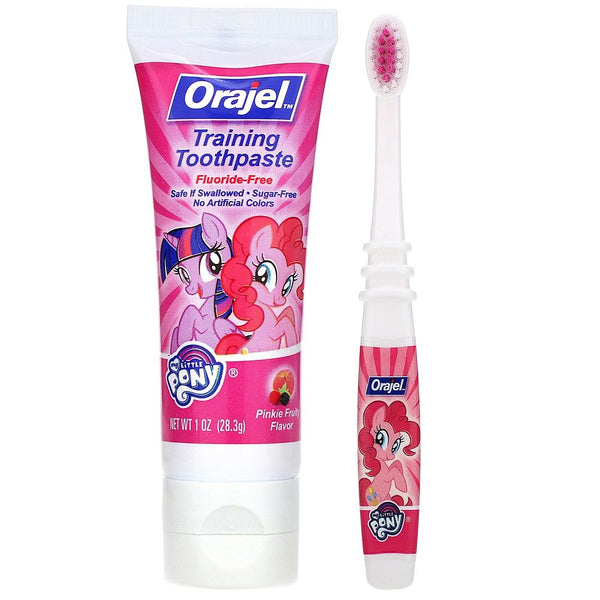 Orajel, My Little Pony Training Toothpaste with Toothbrush, Pinkie Fruity Flavor, 28.3 g