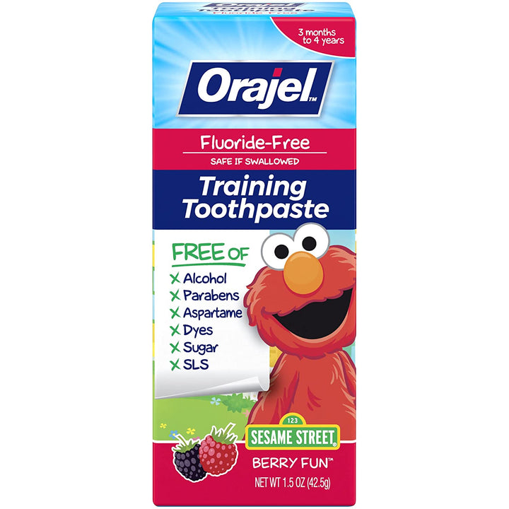 Orajel Training Toothpaste Berry Fun, Fluoride Free, 42.5g