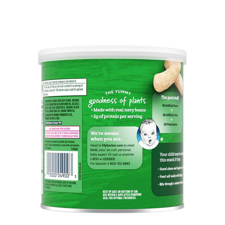 Gerber Organic Lil' Crunchies, White Bean Hummus - 45g