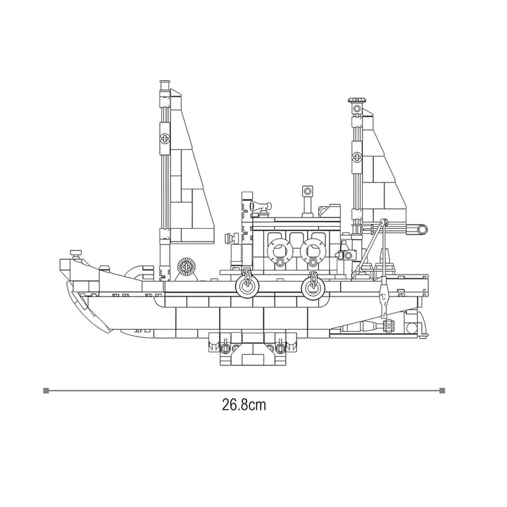 Sluban Model Bricks Fishing Boat  for Age 10+