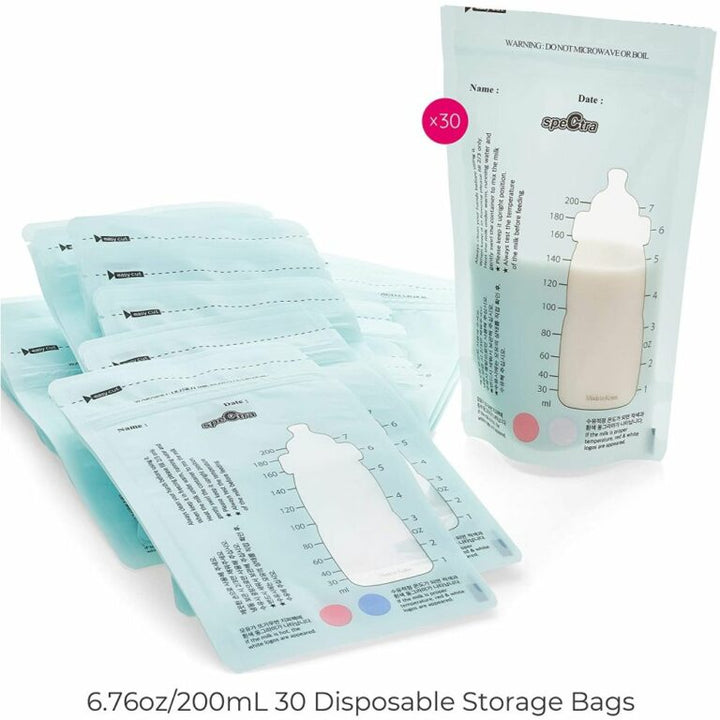 Spectra Disposable Breast Milk Bags with Temperature Sensor, 30 Pcs