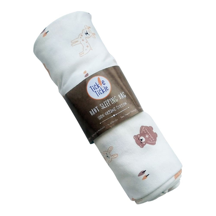 Tickle Tickle Organic Cotton Sleeping Bag, 1.0 TOG Wonderous Woodland