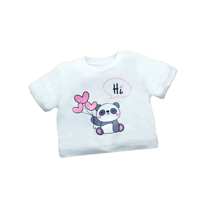 Kidbea Bamboo Soft Fabric T-shirt, Baby Boy/Girl White Panda