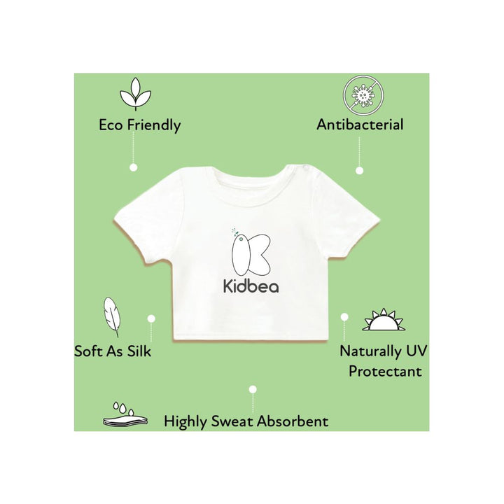 Kidbea Bamboo Soft Fabric T-shirt, Baby Boy/Girl White Panda