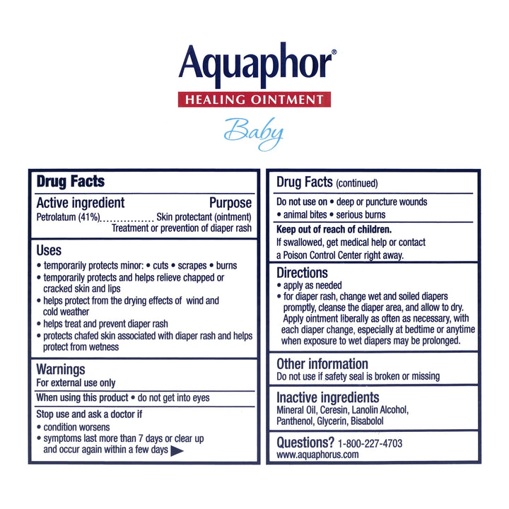 Aquaphor Baby Healing Ointment, 14oz / 396g With Bonus Tube