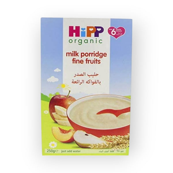 HiPP Organic Milk Porridge Fine Fruits Cereal, 250 g