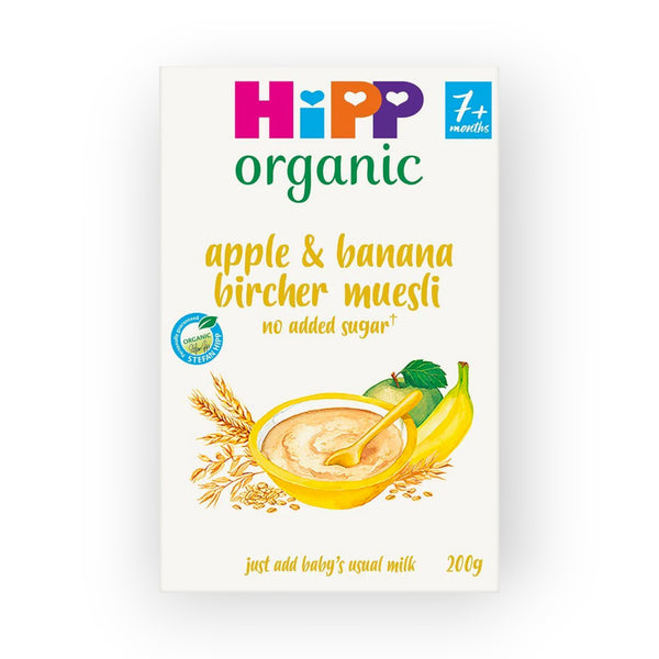 HiPP Organic Apple and Banana Bircher Muesli, 7 months+, 200g