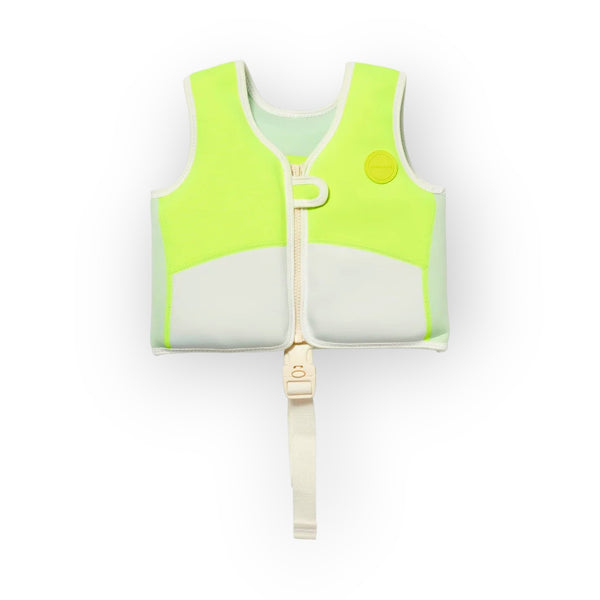 SUNNYLiFE neon color Swim Vest 2-3 Shark Tribe Blue Neon Citrus