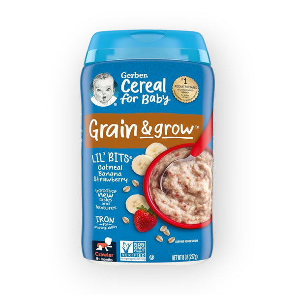 Gerber Lil' bits Oatmeal Banana Strawberry Cereal - 227g