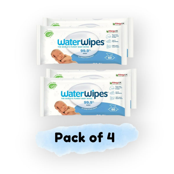 WaterWipes - BioDegradable, 60 Wipes, Pack of 4