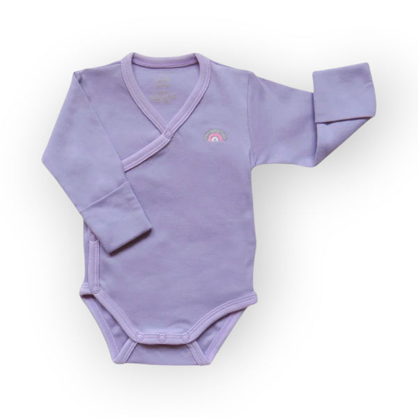 Masilo Long Sleeve Kimono Bodysuit, Lilac