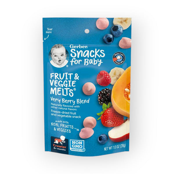 Gerber Fruit & Veggie Melts, Very Berry Blend, 8+ Months - 28g