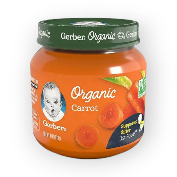 Gerber Organic Baby Food Jar 1st Foods - Carrot, 113g