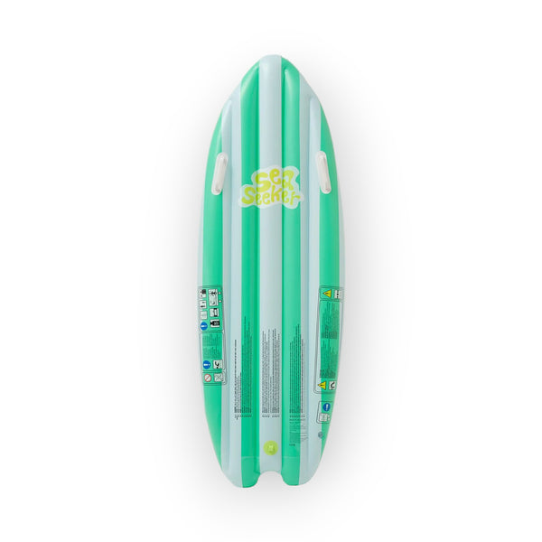 SUNNYLiFE Green and white color inflatable Ride With Me Surfboard Float Sea Seeker Ocean