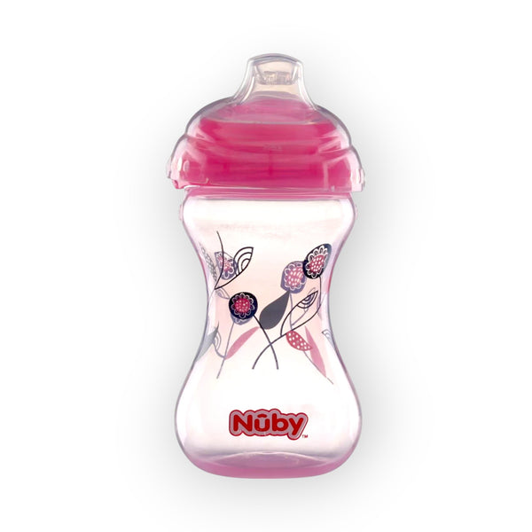 Nuby Click-IT Designer Series Soft Spout 300ml, Pink (6m+)